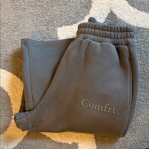 Comfrt Minimalist Straight Leg Sweatpants (Steel Grey)